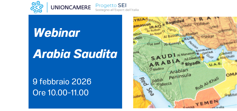 Webinar Arabia Saudita, 9 febbraio