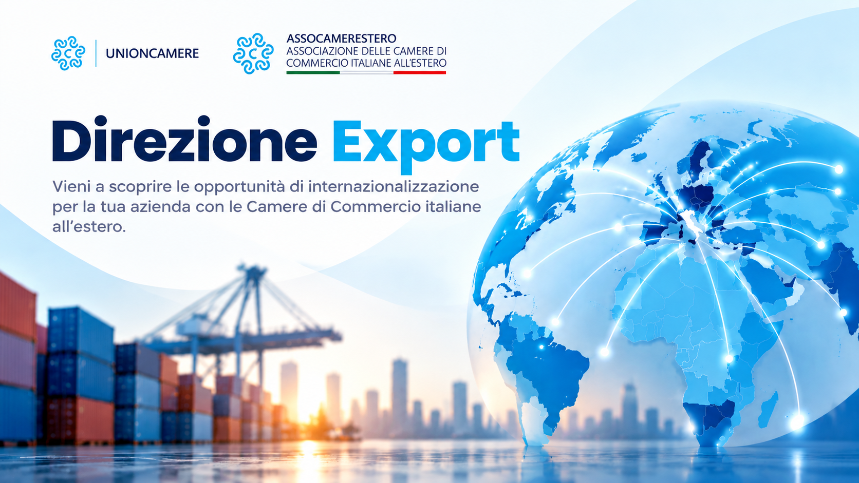 Direzione Export: nuovi percorsi gratuiti di orientamento ai mercati esteri per le MPMI